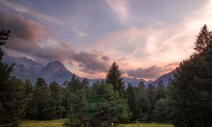 Wunderschöne Abendstimmung auf der Alpenüberquerung